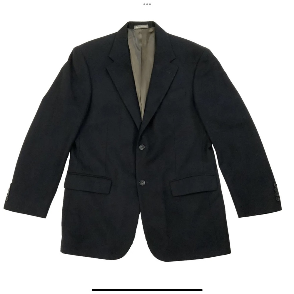 Oscar De La Renta Navy Blue Blazer 
Wool Cashmere Blend 42R 
Lined Jacket